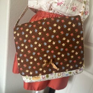 Floral Crossbody Bag with Bow Accent